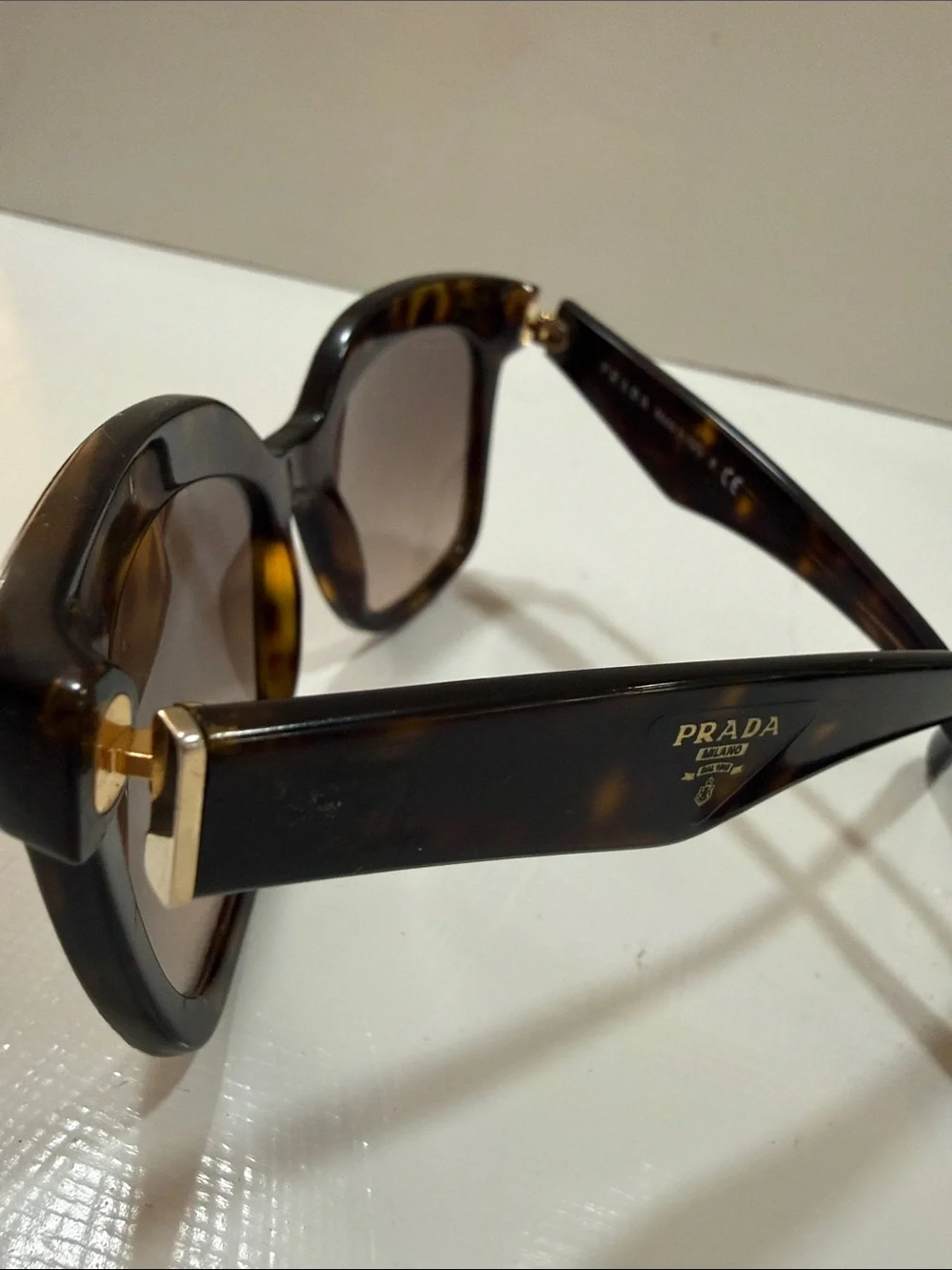 Prada Tortoiseshell Sunglasses with Brown Gradient Lenses